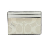 Coach Signature Canvas Card Case White