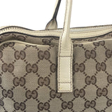 Gucci GG Beige Ivory Leather Shoulder Bag