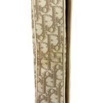 Christian Dior Beige Leather Trim Trotter Floral Embroidered Flap Bag