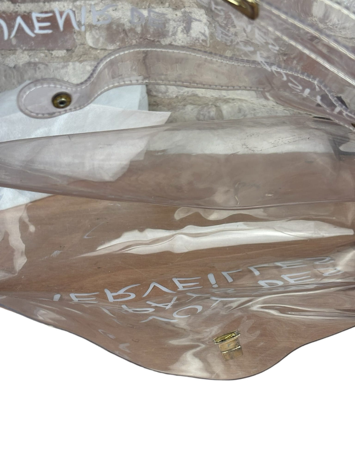 Hermes Transparent Vinyl Souvenir De L'Exposition 1997 Kelly Handbag