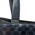 Celine Vintage Black Patent Leather Macdam Vernis Tote Bag