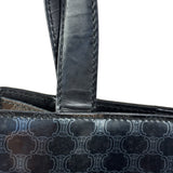 Celine Vintage Black Patent Leather Macdam Vernis Tote Bag