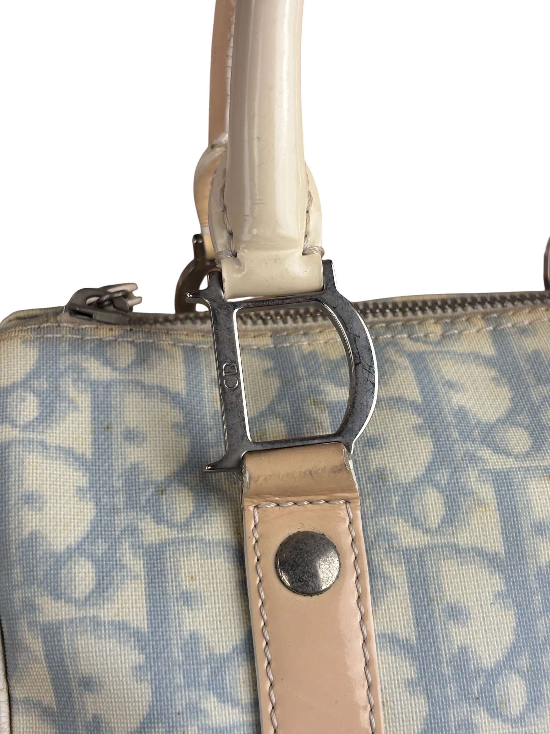 Christian Dior Vintage Trotter Canvas Mini Boston Bag