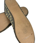 Fendi FF Zucca Canvas/Leather Slippers