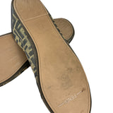 Fendi FF Zucca Canvas/Leather Slippers