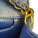 Chanel Vintage Blue Lambskin Flap Bag 1989