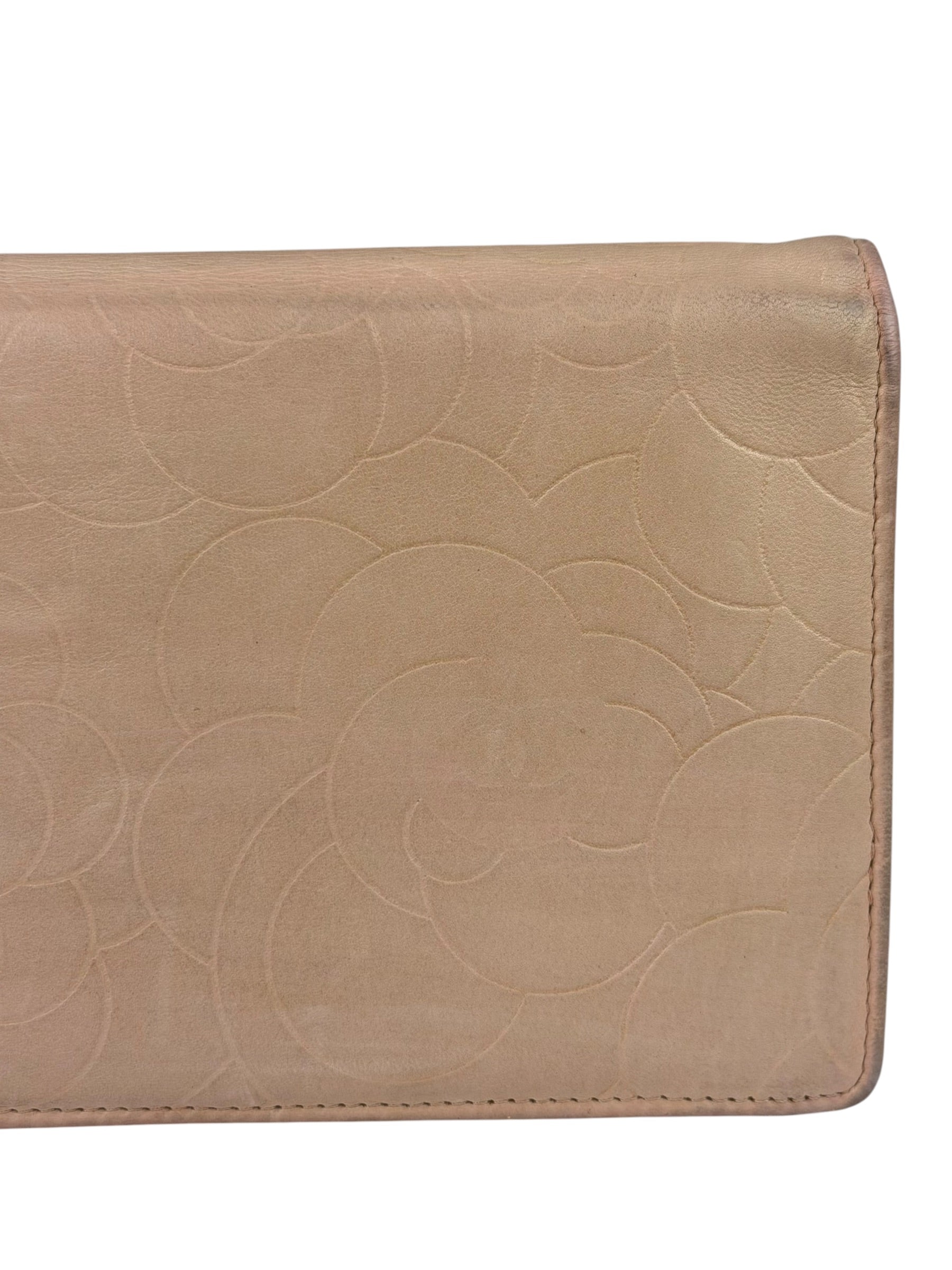Chanel Light Pink Camila Leather Long Wallet