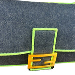 Fendi Denim Baguette NM 2Way Handbag