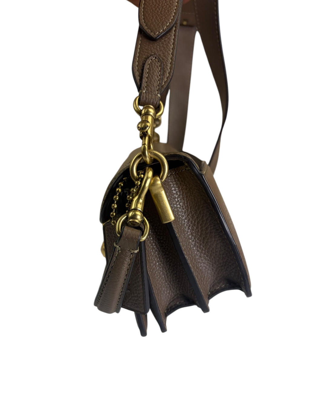 Coach Taupe Leather Tabby Two-Way Bag