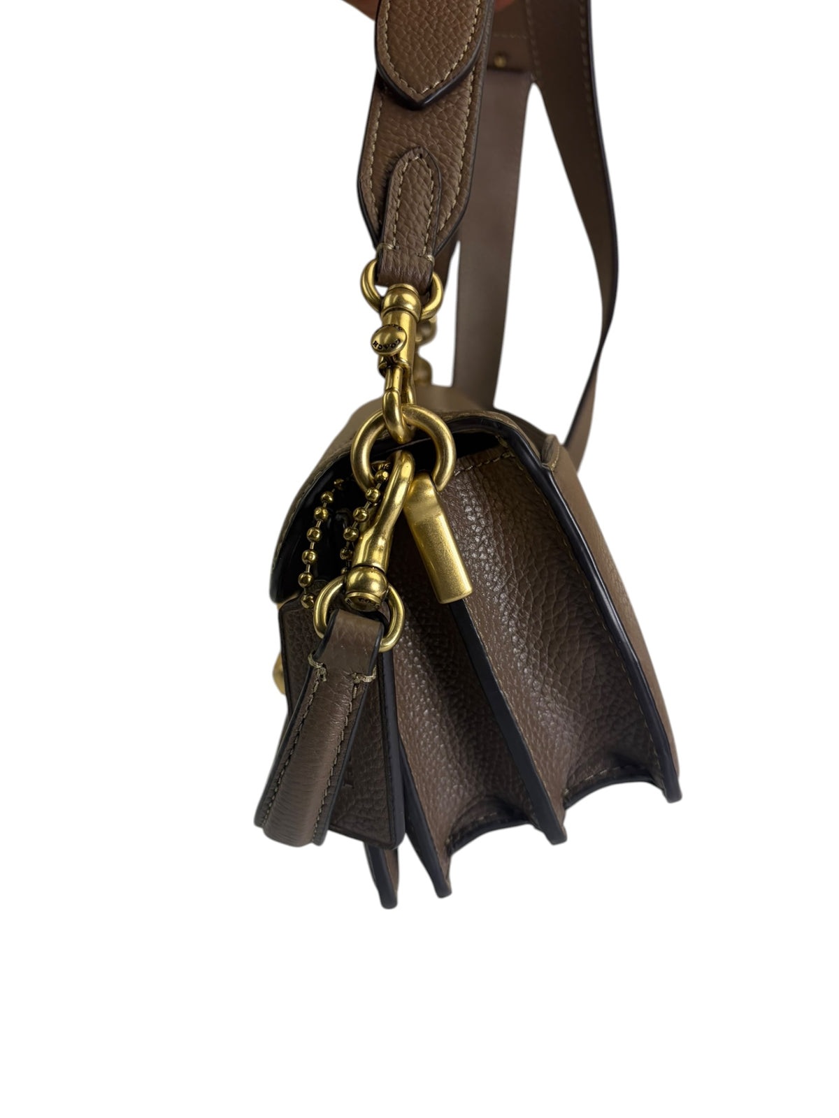 Coach Taupe Leather Tabby Two-Way Bag