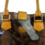 Louis Vuitton Vintage Brown Leather/PVC Monogram Ambre Tote