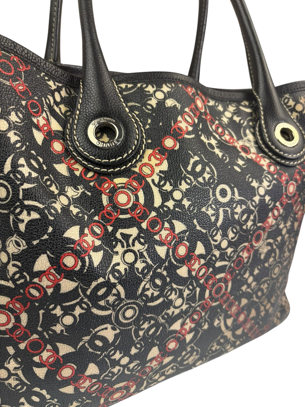 Chanel Colorblock Caviar Leather Optic Coco Tote 2006