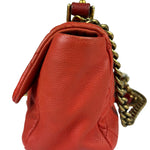Chanel Red Quilted Caviar Leather Timeless Shoulder Bag 2012