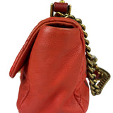 Chanel Red Quilted Caviar Leather Timeless Shoulder Bag 2012