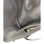 Coach Black Leather Trim Copper Carryall Two-Way Bag