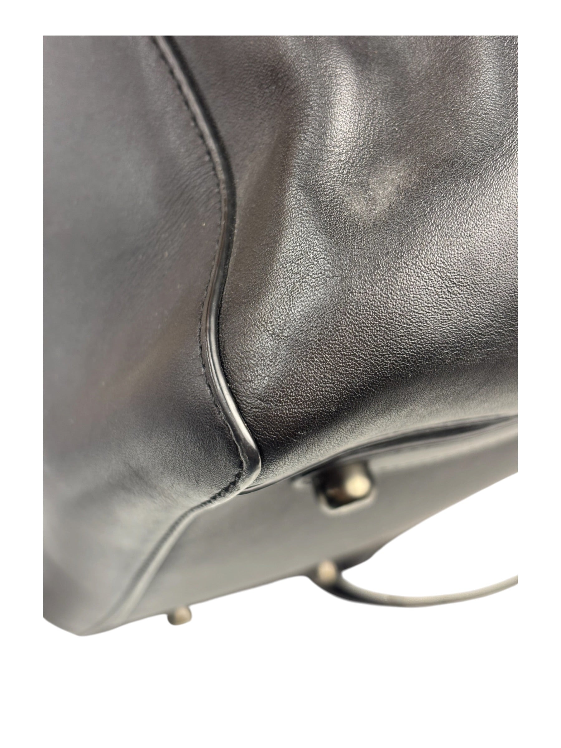 Coach Black Leather Trim Copper Carryall Two-Way Bag