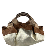 Loewe Gold/Bronze Leather Nappa Aire Handbag