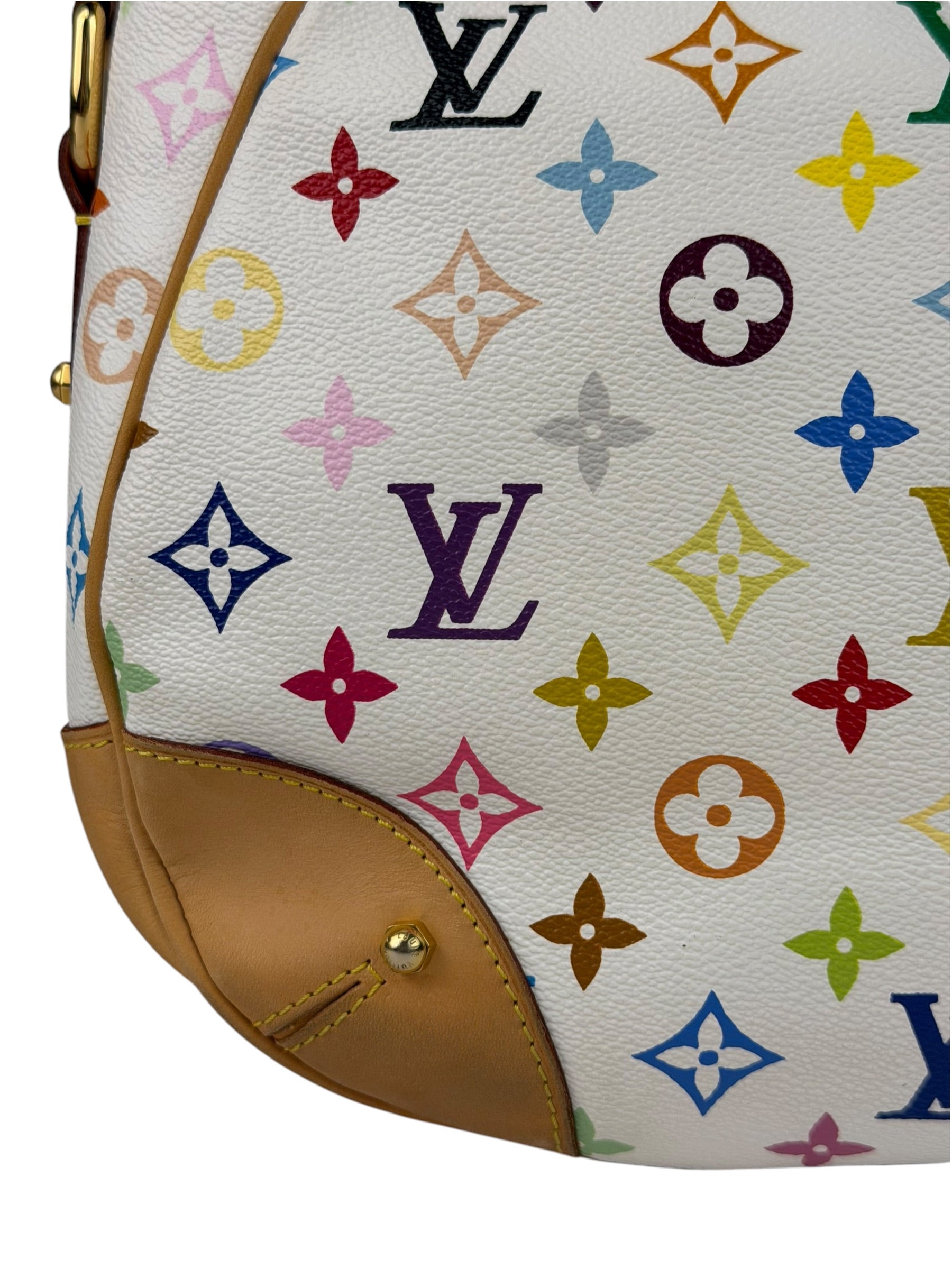 Louis Vuitton White Murakami Greta Hobo Shoulder Bag