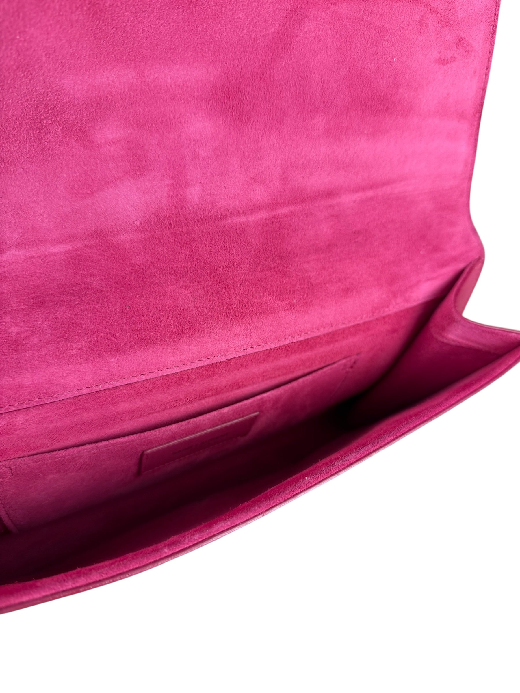 Saint Laurent Pink Leather Y Ligne Clutch