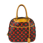 Louis Vuitton Red Tuffetage Cube Monogram Deauville