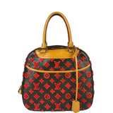 Louis Vuitton Red Tuffetage Cube Monogram Deauville