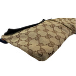Gucci Beige/Navy Leather Trim GG Belt Bag