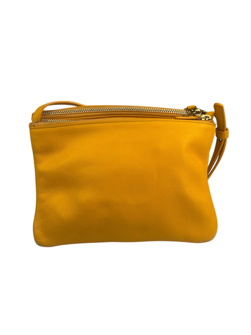 Celine Yellow/Orange Leather Trio Small Crossbody Bag