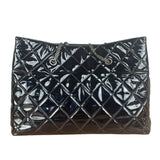 Chanel Black Patent Leather 2.55 Reissue Tote Bag 2010