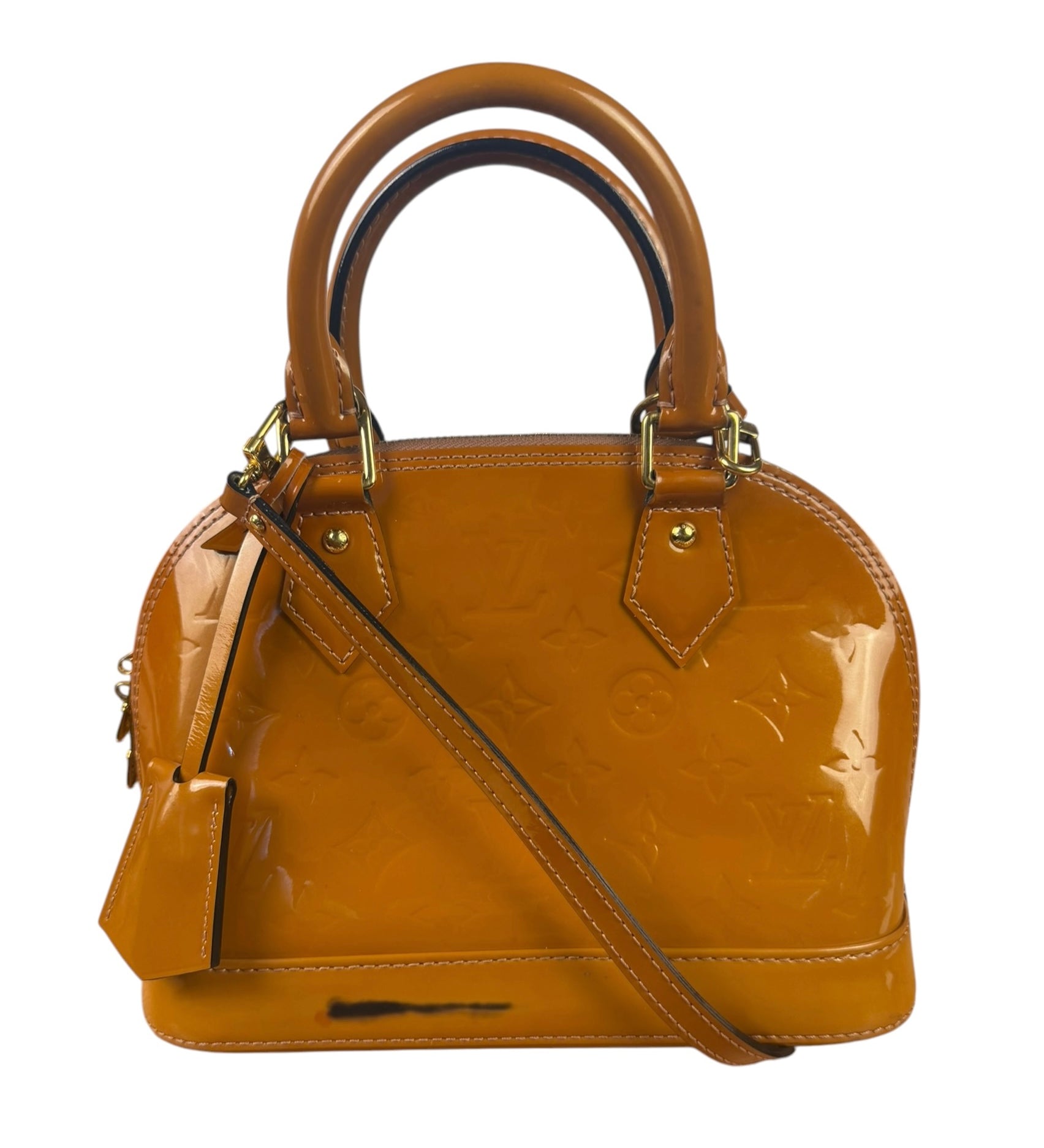 Louis Vuitton Mustard Orange Vernis Alma Two-Way Bag BB