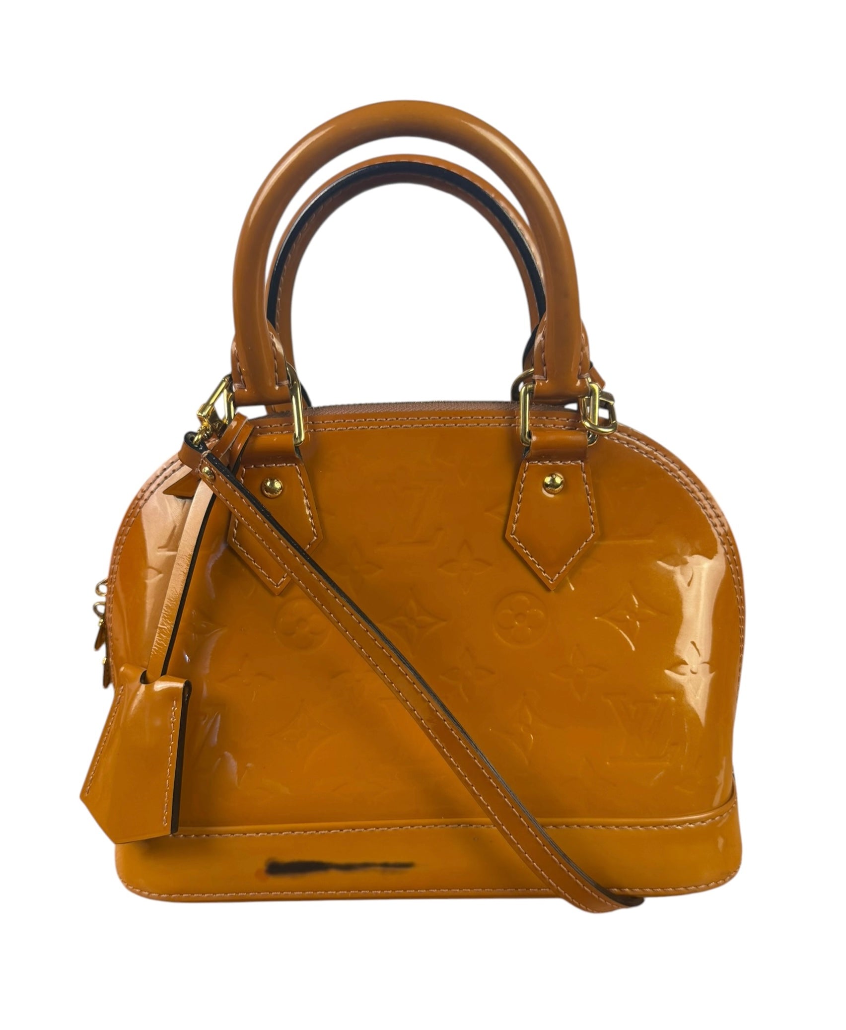 Louis Vuitton Mustard Orange Vernis Alma Two-Way Bag BB