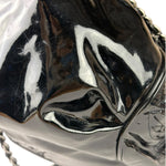 Chanel Black Patent Leather Camellia Petals Shoulder Bag 2010