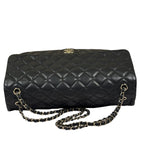Chanel Black Quilted Caviar Jumbo Flap Bag 2021