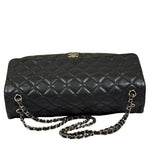 Chanel Black Quilted Caviar Jumbo Flap Bag 2021