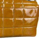 Chanel Gold Patent East West Stitch Flap Bag 2002