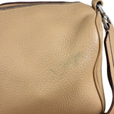 Prada Beige Leather Vitello Daino Buckle Shoulder Bag