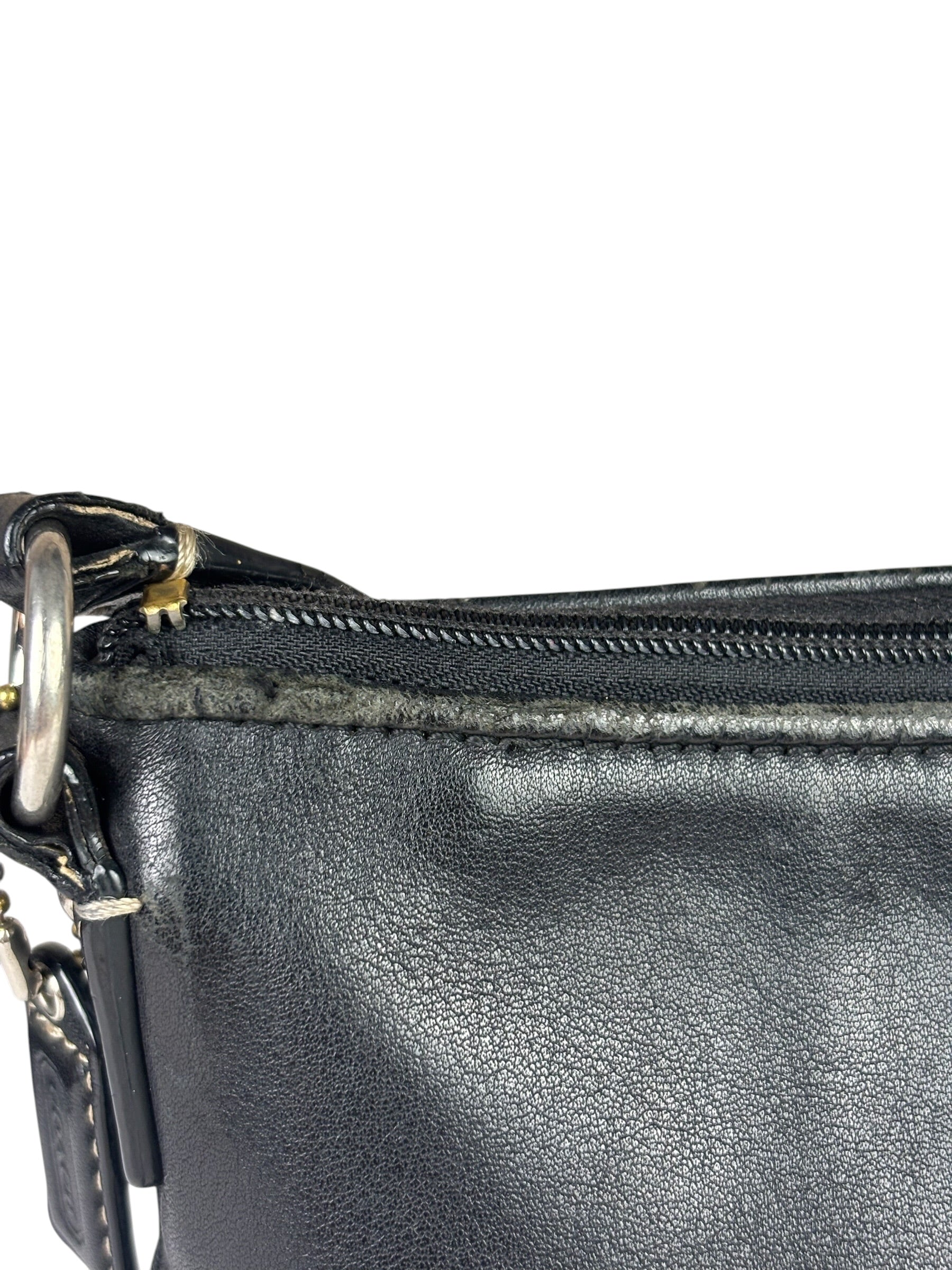Coach Black Leather Soho Pleated Crossbody Bag