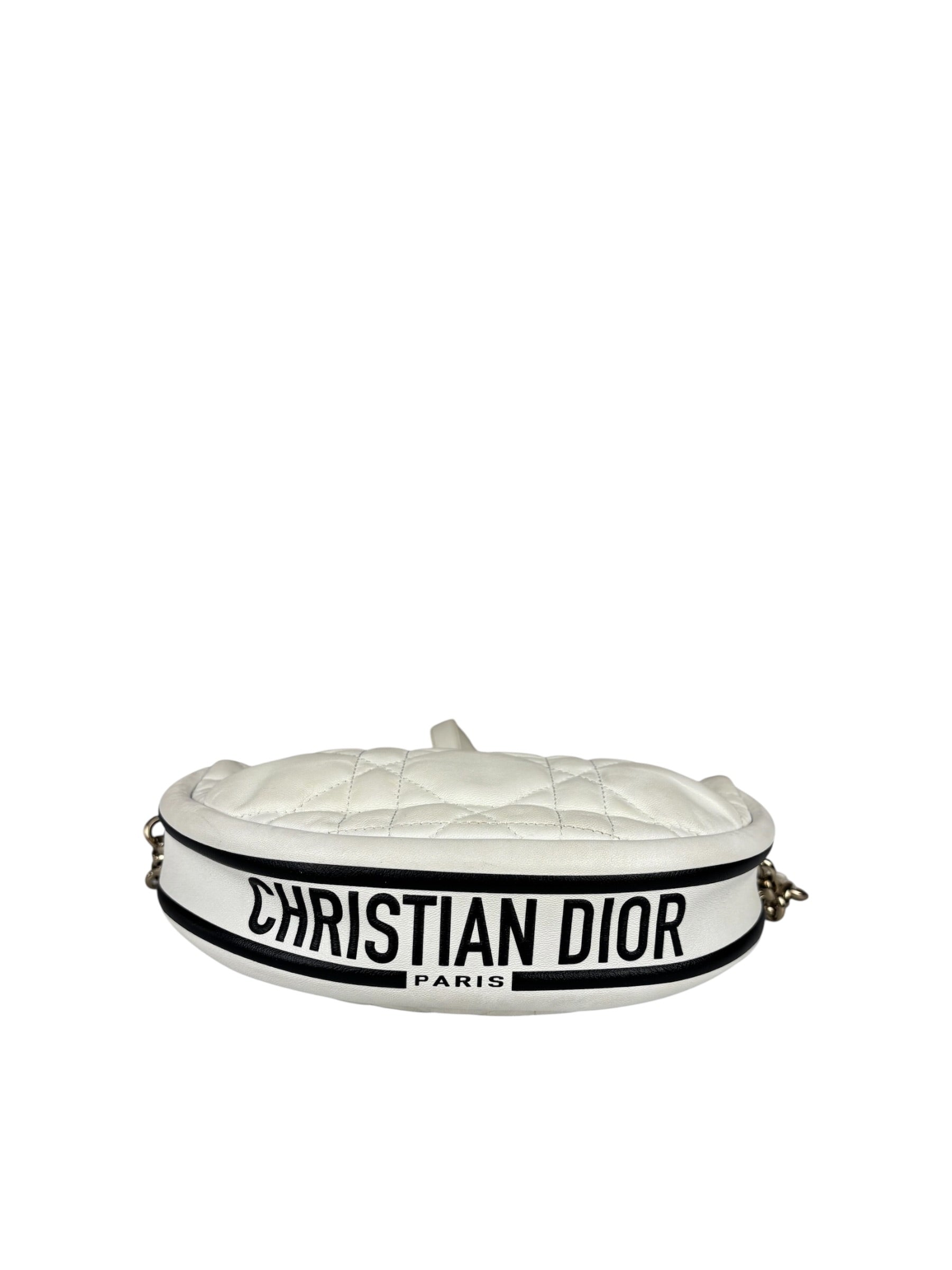 Christian Dior White Leather Micro Vibe Two-Way Bag