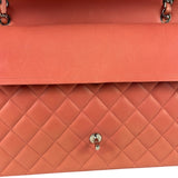 Chanel Pink Quilted Lambskin Classic Large Double Flap Bag 2012
