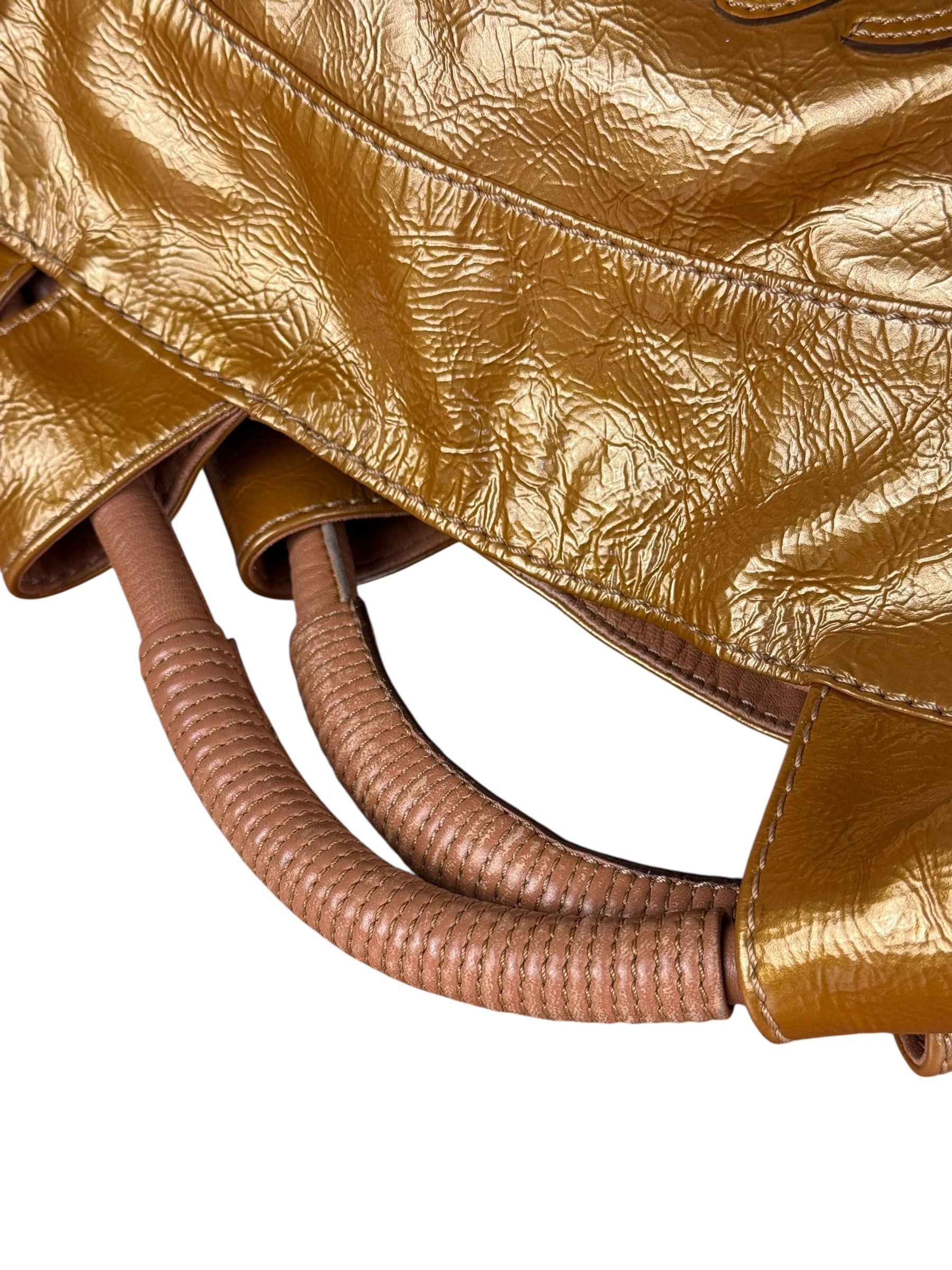 Loewe Metallic Gold Nappa Aire Handbag