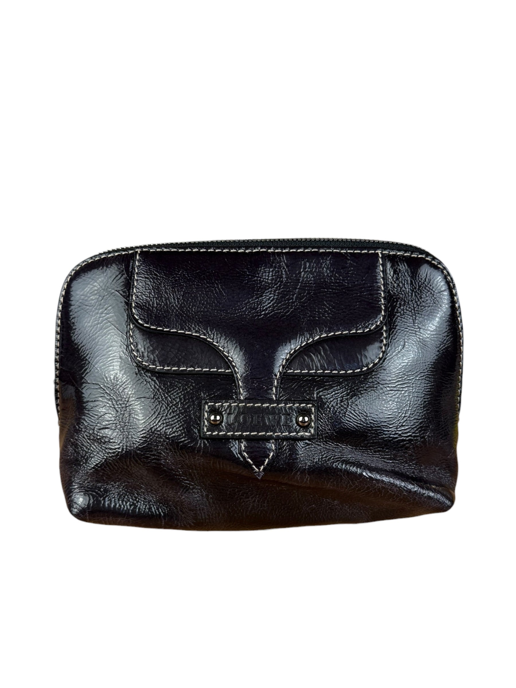 Loewe Patent Leather Cosmetic Pouch/Clutch
