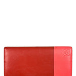 Loewe Red/Pink Leather Trifold Long Wallet