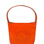 Gucci Orange Patent Leather Hobo Bag