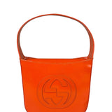 Gucci Orange Patent Leather Hobo Bag