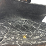 Chanel Black Caviar Quilted Coco Pleats Flap Two-Way Bag 2012