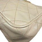 Chanel Beige Quilted Leather Chain Shoulder Bag