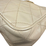 Chanel Beige Quilted Leather Chain Shoulder Bag