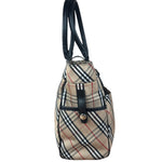 Burberry Vintage Blue Label Nova Check Multi-Pocket Nylon Tote Bag