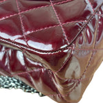 Chanel Burgundy Quilted Patent Leather 2.55 Reissue 227 Large Double Flap Bag 2011
