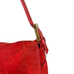 Fendi Baguette Red Suede