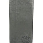 Gucci Grey Pebbled Leather Long Wallet